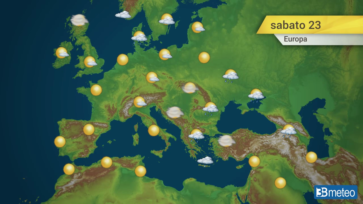 Meteo Europa venerdì