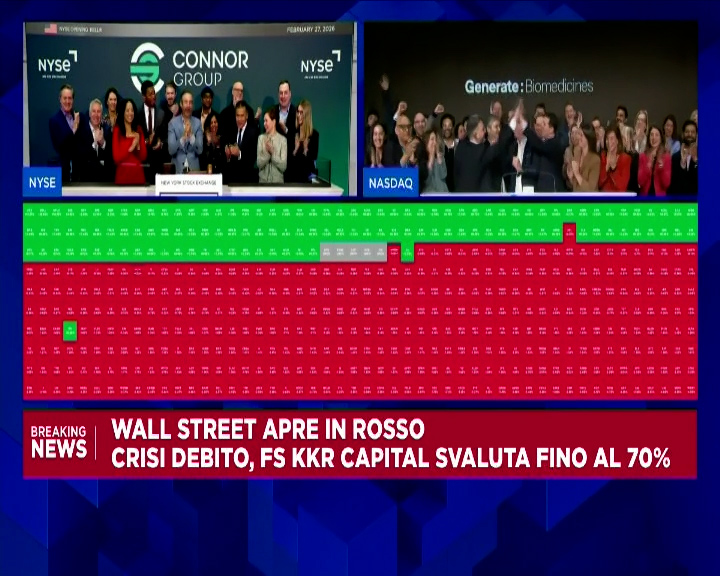 Apertura in ribasso a Wall Street